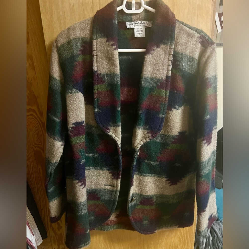 Vintage adobe rose wool jacket
